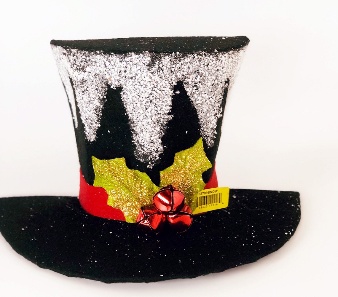 10 Snow Covered Felt Snowman Half a Hat Wreath Etsy