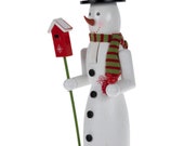 Nutcracker Snowman with Scarf, Snowman Decor, Wreath Enhancements, Snowman Decoration, Christmas Decor, DIY Craft Supplies