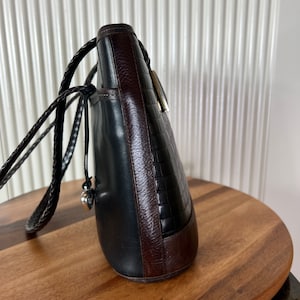 Vintage Brighton Leather Handbag: USA Made Monogrammed Tote bild 5