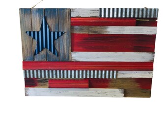 Texas Flag, Lone Star Sign, Wreath Enhancements, Wreath Decor, Patriotic Decoration, Flag Decor Wall Sign, Rustic Decor, Ready to Ship, Gift