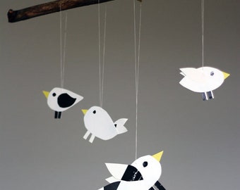 Mobile Vögelchen Papier Mobilé Vögel
