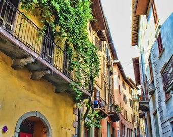 Side Street In Lovere, Lake Iseo, Lombardy, Italy-1