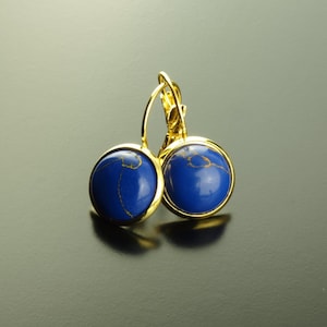 Earrings synthetic turquoise gemstone earrings