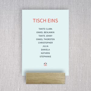 Gruppentischkarte zur Hochzeit ab 5 Stück