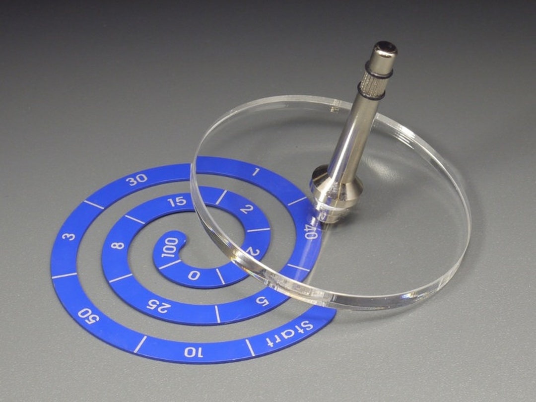 Spinning Top Spinning Top Game With Number Spiral Etsy
