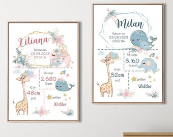 PNG Datei GEBURTSTAFEL Mamatag Babys Geburtsdaten Sublimieren Foto Geburtsanzeige Baby  personalisiertes Geschenk Geburt