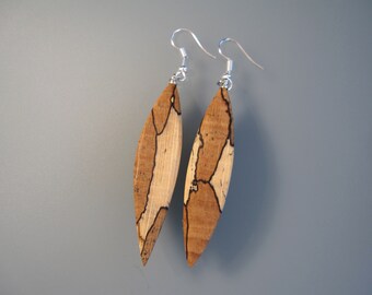 Wooden jewelry pair of earrings