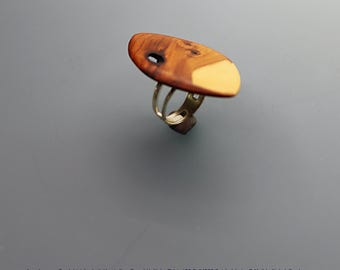 木製ジュエリー リングレール付き木製リング Art.No.0903