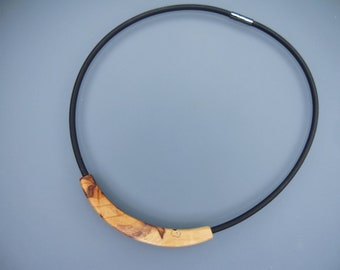 Wooden jewelry necklace