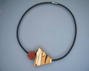 Wooden jewelry necklace
