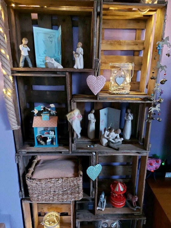 Wine Crate Wall Shelves