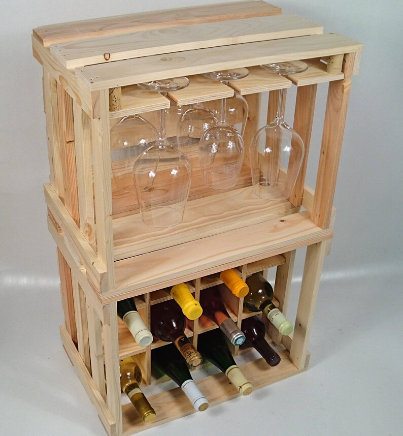 Wine Shelf Glass Holder Wine Bar House Bar Wine Boxes Etsy