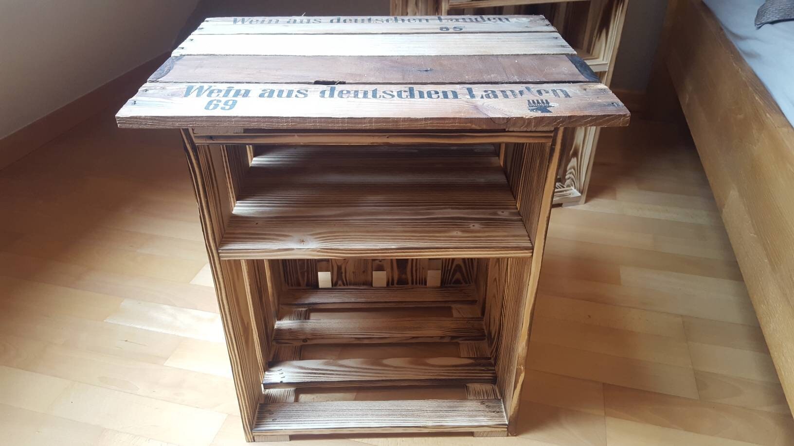 Nachttisch Nachtkommode Kommode Weinkiste Schlafzimmer | Etsy
