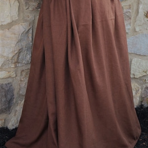 18th Century Skirt, Outlander Skirt, Brown Skirt