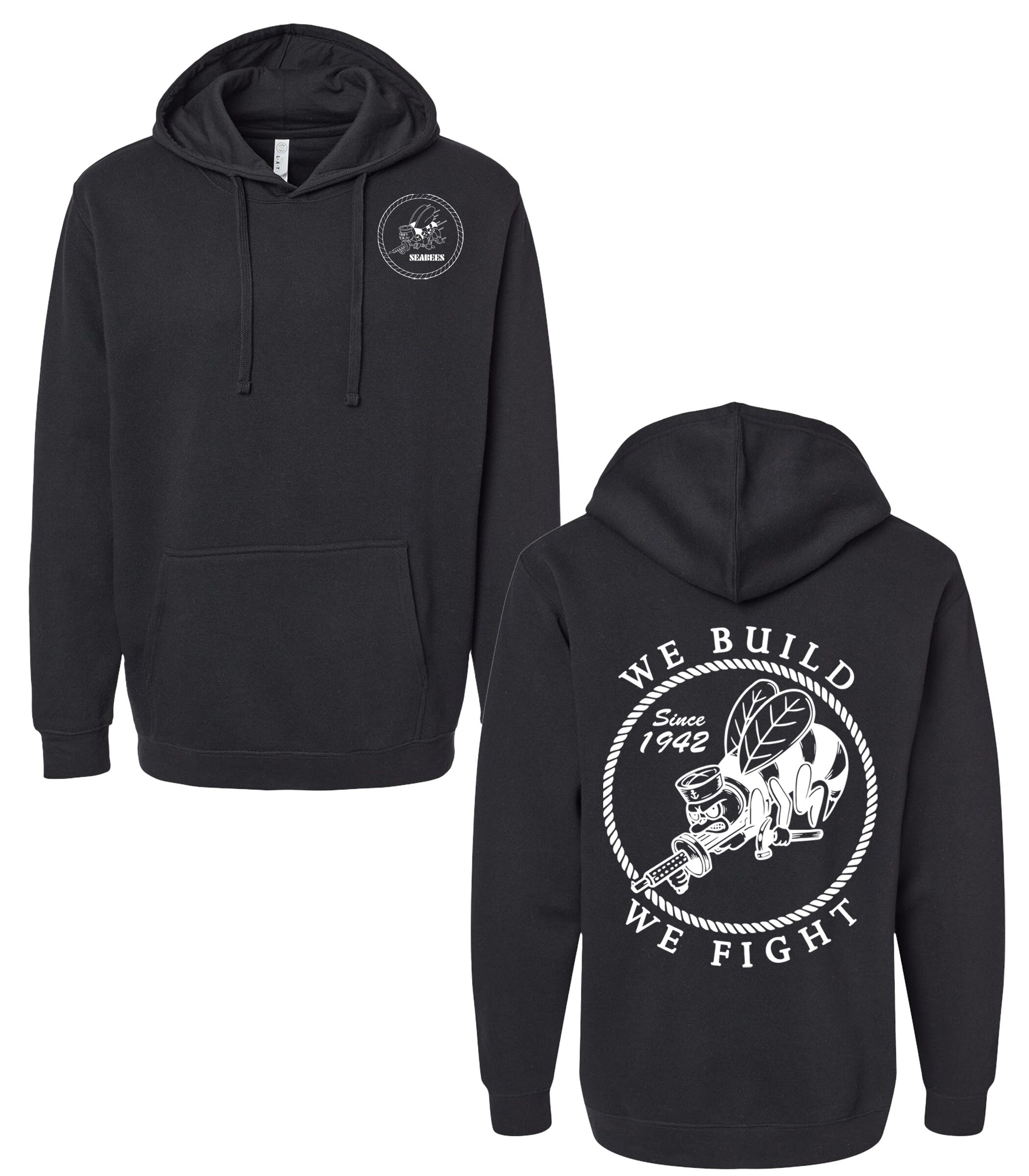 US Navy Seabee 1942 Hoodie - Custom Hoodie - Navy Hoodie US Navy Seabee 1942 Hoodie - Custom Hoodie - Navy Hoodie