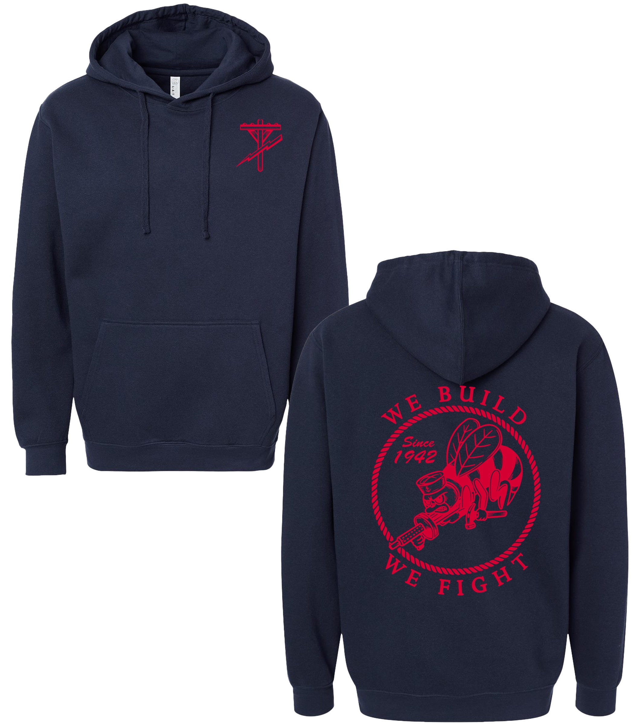 US Navy Seabee Construction Electrician 1942 Hoodie - Seabee US Navy Seabee Construction Electrician 1942 Hoodie - Seabee