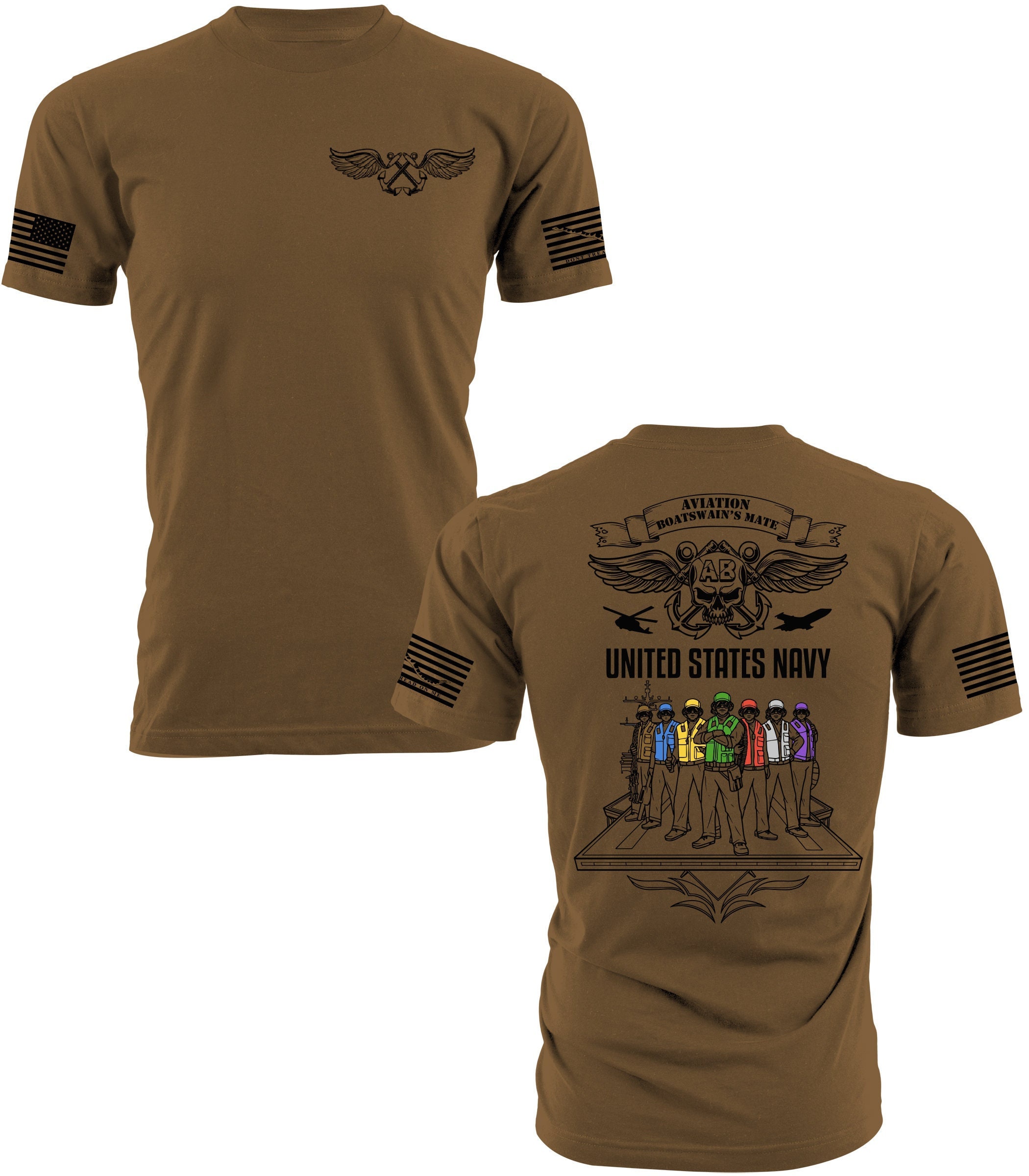 navy brown t shirts