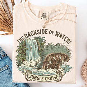 T-shirt inspiré de Jungle Cruise, T-shirt ambiance parc d'attractions Magic Kingdom, T-shirt « Le dos du capitaine de l'eau », Sweat-shirt assorti pour les vacances en famille