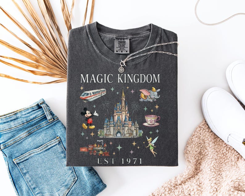 Disney Magic Kingdom Inspired Shirt, Vintage Disneyworld Vacation T-Shirt, Retro Matching Theme Park Tees, WDW Family Vacation Sweatshirt image 2