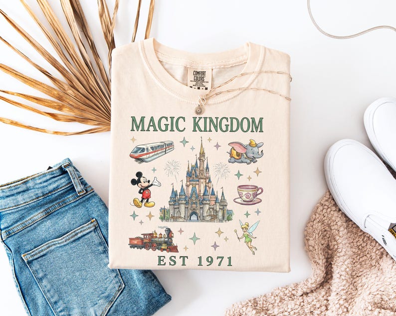 Disney Magic Kingdom Inspired Shirt, Vintage Disneyworld Vacation T-Shirt, Retro Matching Theme Park Tees, WDW Family Vacation Sweatshirt image 1