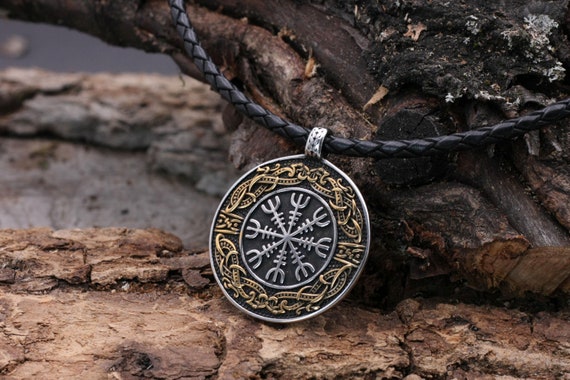 Viking Pendant Pendant Necklace Helm of Terror Norse Mythology