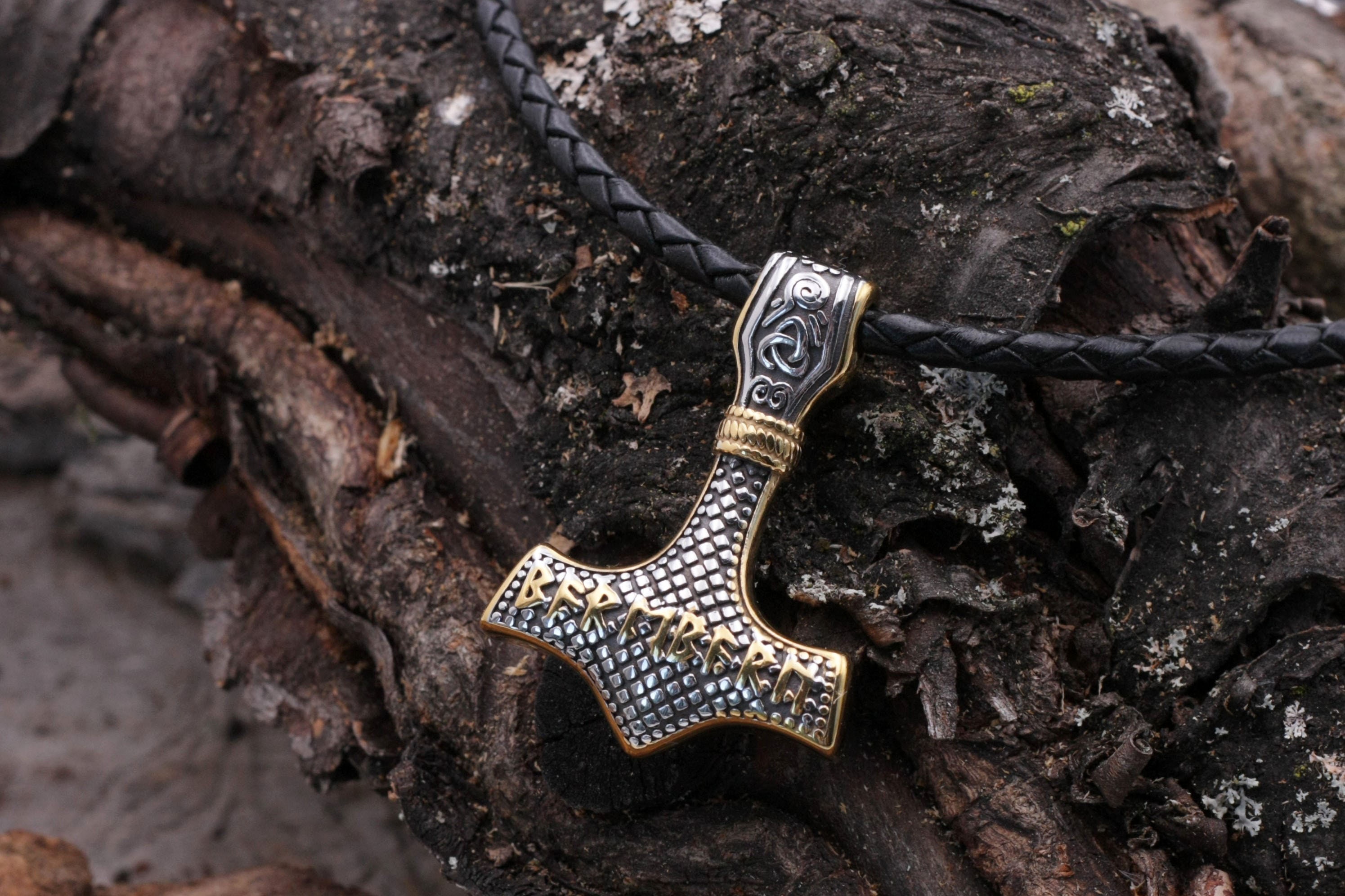 Hand Forged Mjolnir Pendant | Steel Thor's Hammer Necklace – Sons of Vikings