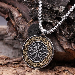 Viking Pendant, Pendant Necklace, Helm of Terror, Nordic Mythology, Viking Jewelry, Nordic Pendant