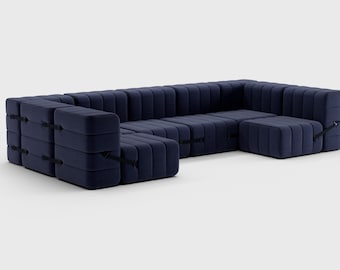 Modular Sofa | Curt Set 15 | XL Floor Sofa, Corner Sectional, Removable Covers, Flexible Modular Seating, Dama Fabric
