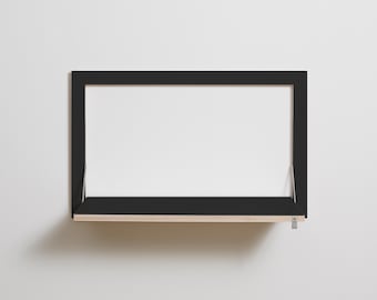 Murphy Desk | Fläpps Wall Desk | Fold Down Desk for Laptop, Home Office, Birch Plywood, Black