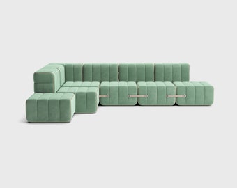 Modular Sofa | Curt Set 12 | Corner Sectional, Floor Sofa, Removable Covers, Flexible Modular Seating, Barcelona Fabric