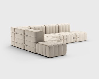Modular Sofa | Curt Set 12 | Corner Sectional, Floor Sofa, Removable Covers, Flexible Modular Seating, Sera Fabric