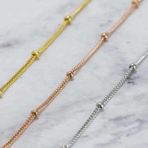 Beaded Ball Bracelet-Tiny Beaded Ball Bracelet- Satellite Bracelet- Layering Bracelet- Minimalist Bracelet- 925 sterling silver chain