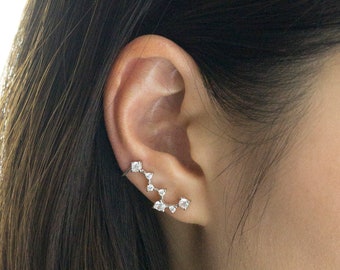 Big Dipper Ear Crawler-Constellation earrings-Celestial Earrings-Cubic Zirconia-Constellation Ear Climber-Unique design-Trendy Earrings