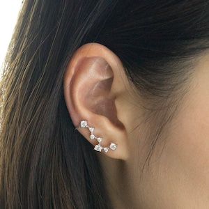Big Dipper Ear Crawler-Constellation earrings-Celestial Earrings-Cubic Zirconia-Constellation Ear Climber-Unique design-Trendy Earrings