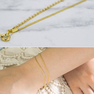 Double Layer Bracelet- Gold double layer bracelet- chain bracelet- dainty bracelet