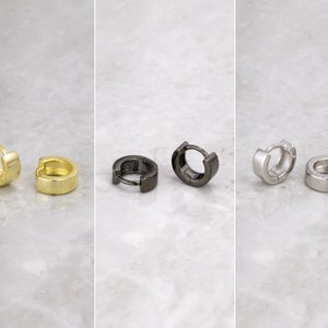 6mm, 8mm Thick Hoop Earrings - 925 silver hoop earring - chunky hoops-dainty hoop earrings - tiny hoops - minimalist earrings