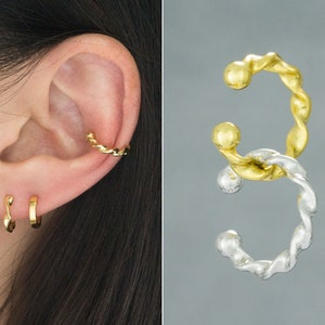 Gedraaide oor manchet-niet-piercing oor manchet-Conch oor manchet
