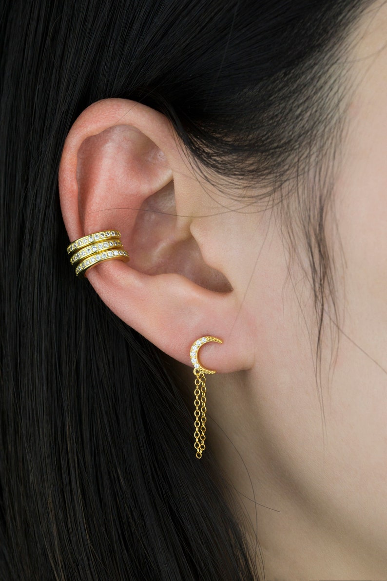 No Piercing Ear Cuffsilver Cubic Zirconia Ear Cuff925 Etsy UK