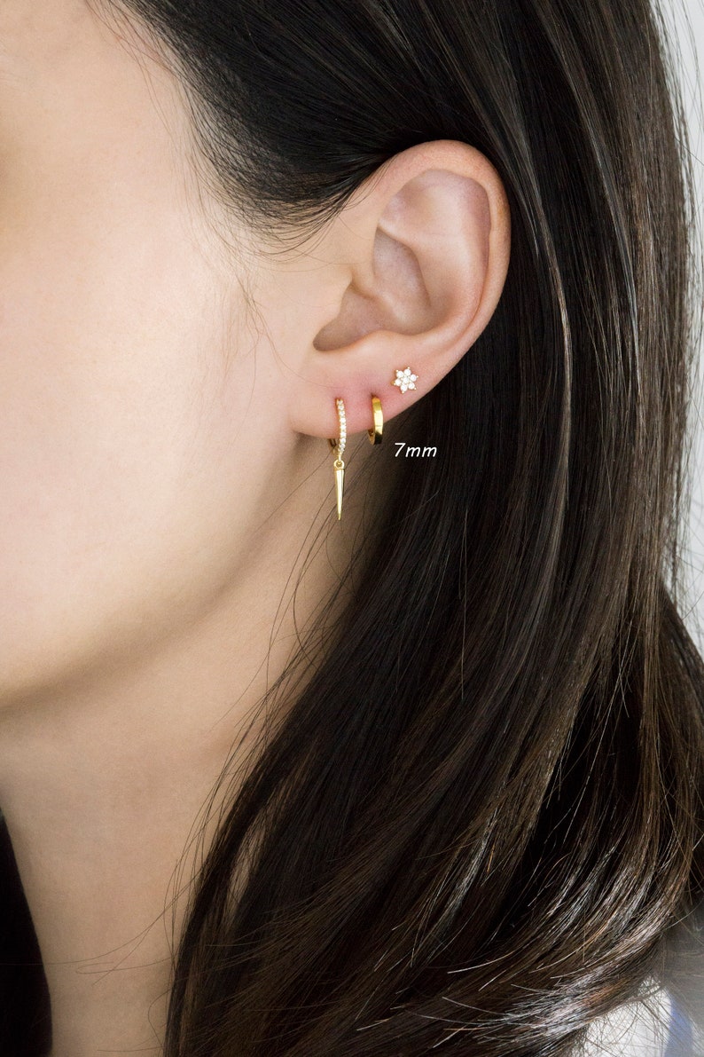 Tiny Hoop Earrings Huggie Hoops Mini Hoop Earrings Silver Etsy Canada