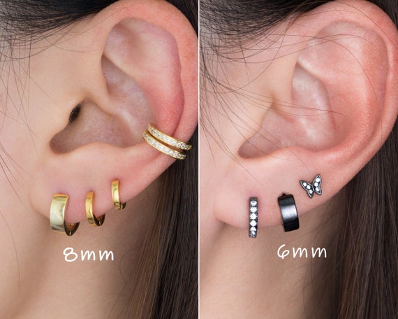 Icing Select Sterling Silver 8MM Hinge Hoop Earrings | Icing US