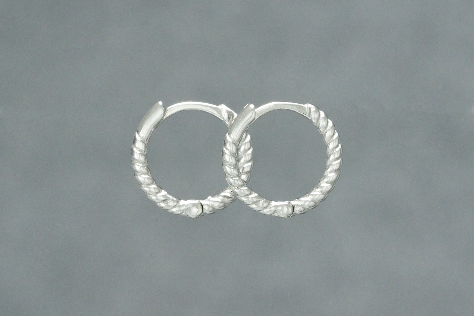 Twisted Hoop Earringssmall Hoopsstacking Earringssecond Etsy