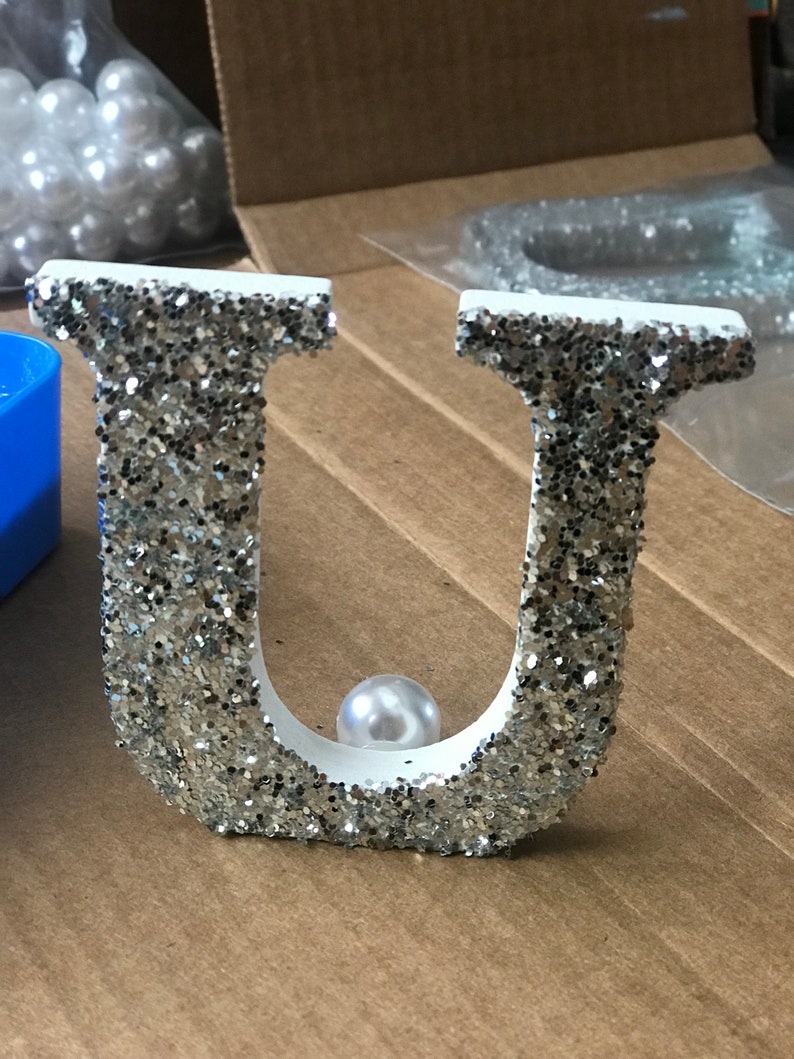 28 Glittery Standing 3 Letter U Wedding Decorations Etsy