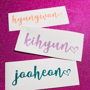 Monsta X Heart Lightstick Decals