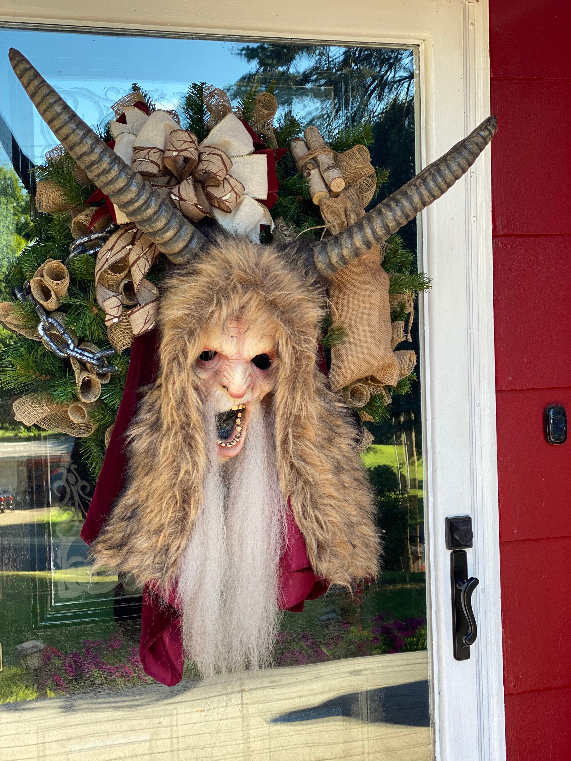 Krampus wreath Krampus wreath for front doorpine  Etsy