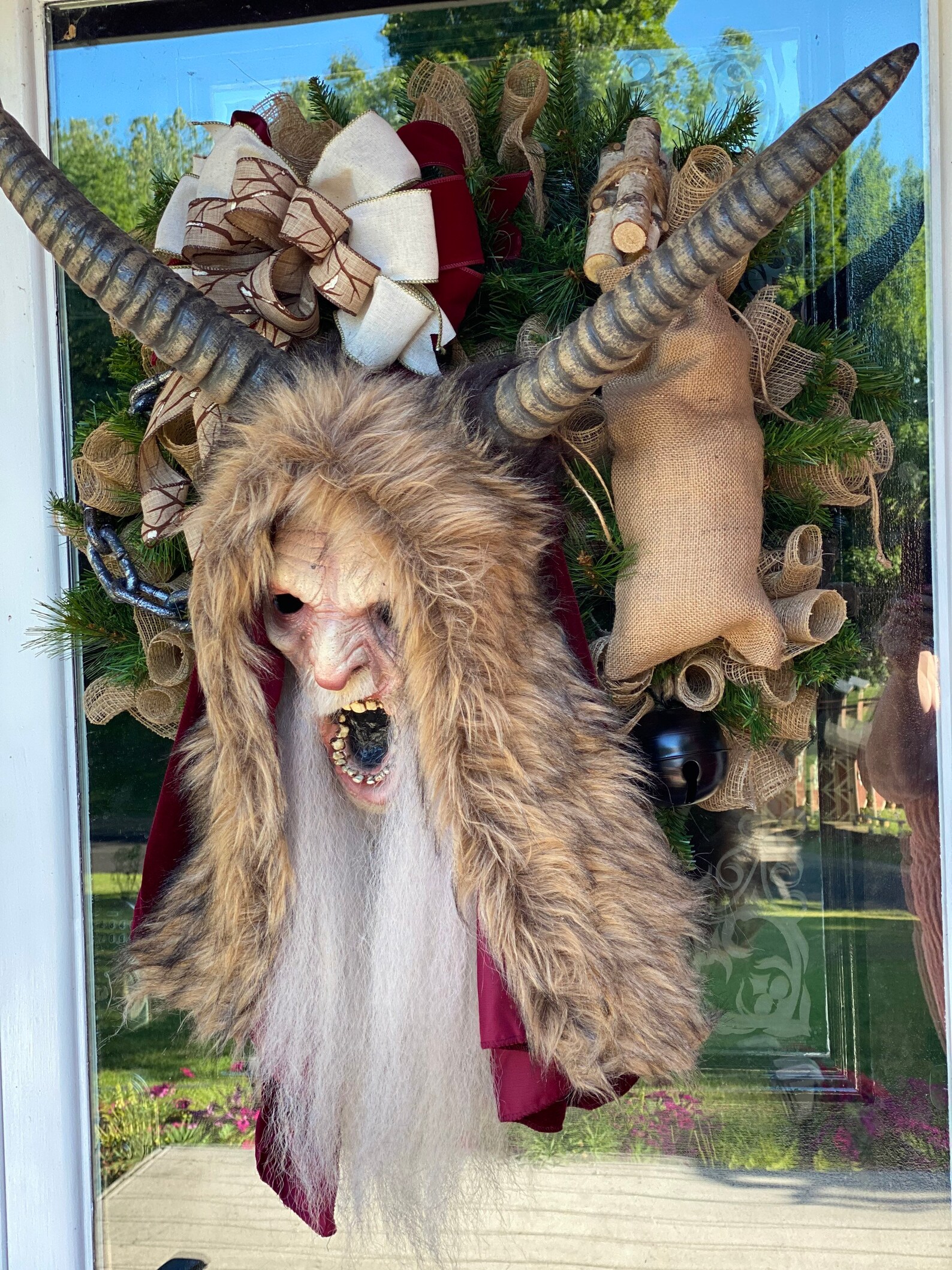 Krampus wreath Krampus wreath for front doorpine  Etsy