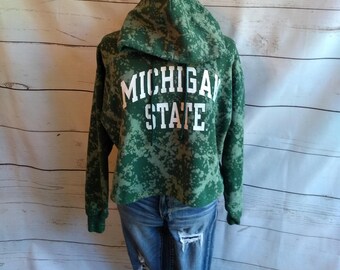michigan state cropped sweatshirt