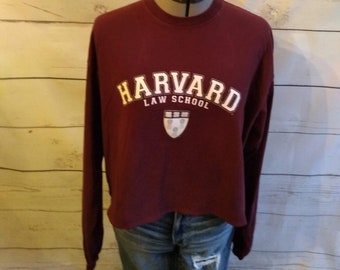 cropped harvard sweatshirt