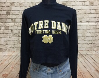 notre dame cropped sweatshirt