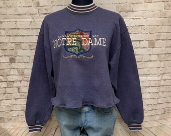 notre dame cropped sweatshirt