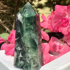 Large Rainbow Fluorite Polished Point